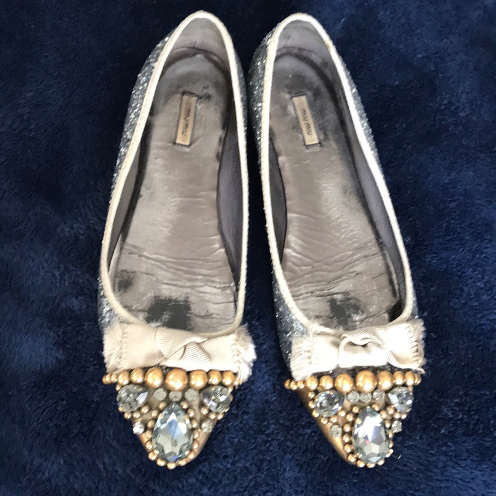 Miu Miu glitter embellished crystal metallic chic - Picture 4 of 8